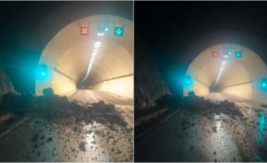 Rrëshqitje dherash edhe në hyrje të tunelit të Skërficës, ndërhyn policia dhe firma e pastrimit