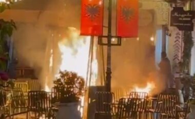 Shpërthen në flakë ngrohësja e gazit te lokali i pedonales në Shkodër