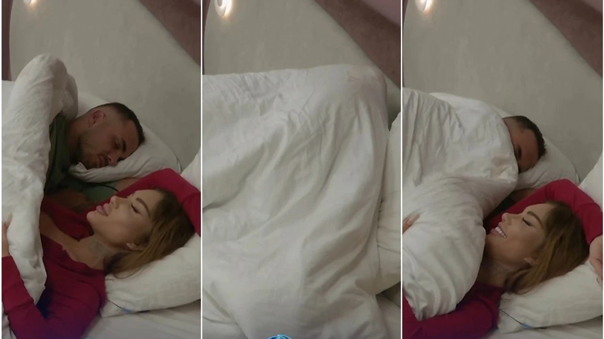 Momente të nxehta në BBVK 4  Eduard Kuçi dhe Bia Khalifa me gjeste të mbuluar me jorgan