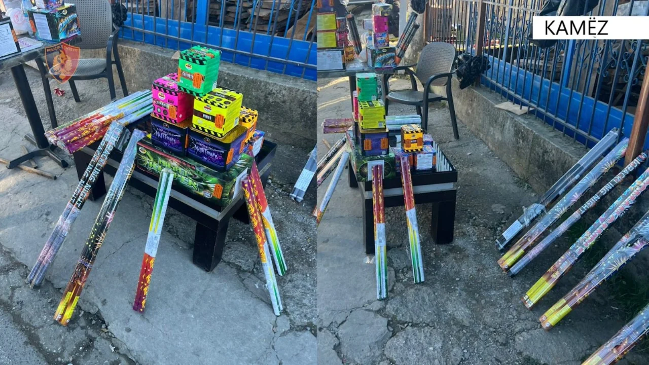 Në prag të ndërrimit të viteve  15 vjeçari kapet duke shitur fishekzjarrë  pas ndalimit dhunon policin