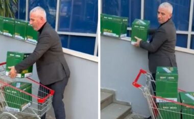 Avokati i Safet Bajrit e tërheq dosjen hetimore nga SPAK-u me karrocë marketi (VIDEO)