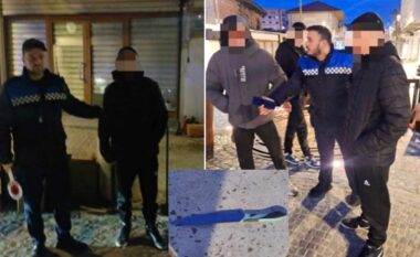 Dy të rinjtë me thikë me vete, policët bashkiakë të Shkodrës parandalojnë një ngjarje të mundshme kriminale