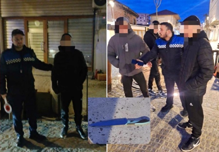 Dy të rinjtë me thikë me vete  policët bashkiakë të Shkodrës parandalojnë një ngjarje të mundshme kriminale