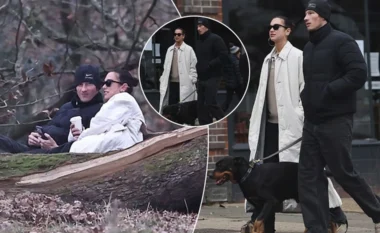 Dua Lipa dhe Callum Turner shijojnë një shëtitje të qetë dimri, ndërsa duken më të dashuruar se kurrë në një park të Londrës