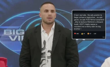 Edi kërkon që të rikthehet në BBVK, u thotë fansave që të komentojnë duke kërkuar këtë gjë në rrjetet sociale