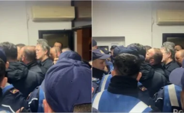VIDEO/ “Jam deputet, kush je ti që s’më lejon mua”, përplasja e Gazment Bardhit me policinë në ambientet e komisariatit numër 1