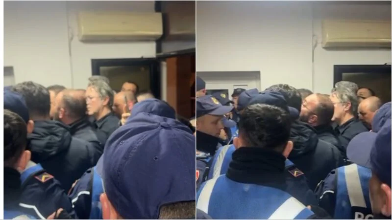 VIDEO/ “Jam deputet, kush je ti që s’më lejon mua”, përplasja e Gazment Bardhit me policinë në ambientet e komisariatit numër 1