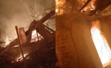 Zjarri shkrumbon kullën e familjes Ndoj në Pukë, 5 anëtarët mbesin në qiell të hapur