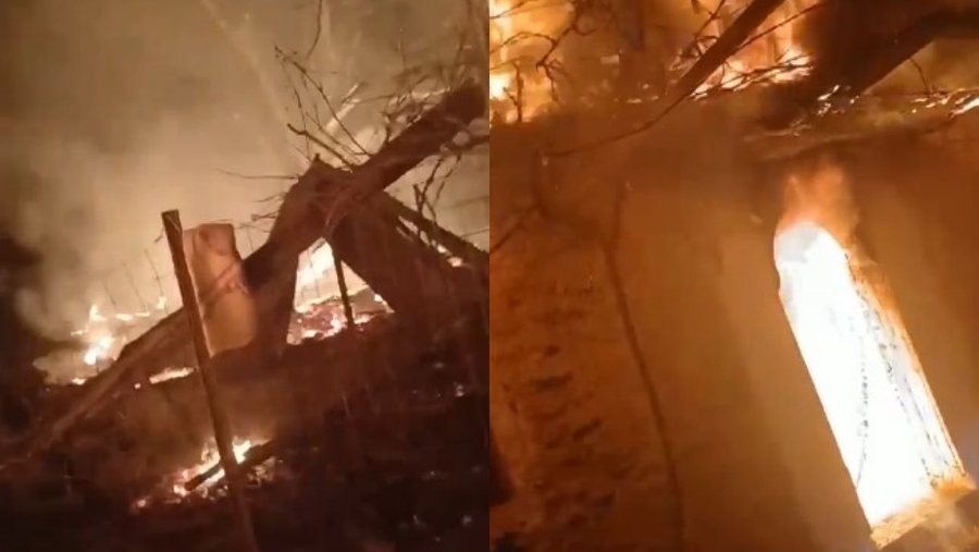 Zjarri shkrumbon kullën e familjes Ndoj në Pukë, 5 anëtarët mbesin në qiell të hapur