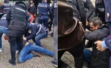Policia shoqëron protestuesit e “Shqipëria Bëhet”, Lapaj përplaset me efektivët