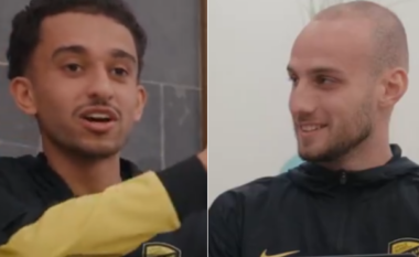 VIDEO/ Mitaj lë pa fjalë shokun e skuadrës, sfida ku mbrojtësi i Shqipërisë gjen… Ronaldinjon