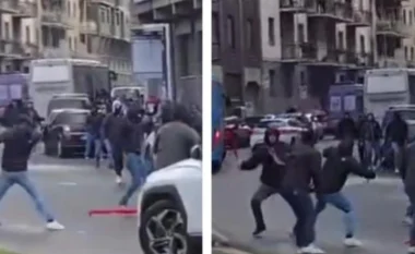 Përleshje masive mes tifozëve përpara ndeshjes së Serie A Como-Bologna (VIDEO)