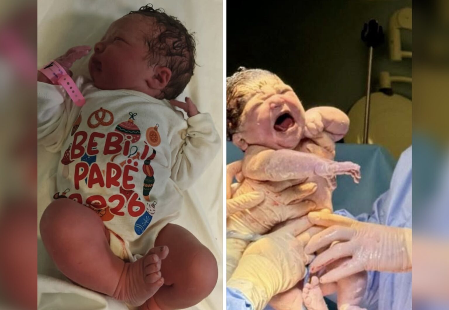 Dy vajza janë bebet e para të 2026-ës/ Vogëlushet lindën pak pas ndërrimit të viteve