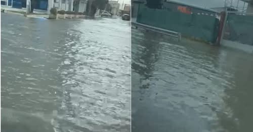 Rruga Shkozet-Shijak e përmbytur, uji nuk tërhiqet/ Vështirësi në qarkullim edhe pse nuk ka reshje (VIDEO)