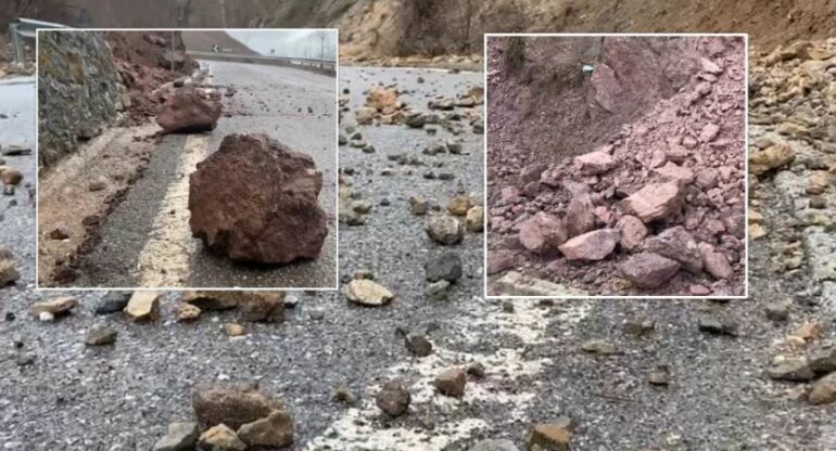Rënie gurësh në aksin Kukës-Bushtricë, vështirësohet lëvizja e automjeteve