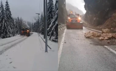 Reshje shiu dhe dëbore në Kukës, rënie gurësh në aksin Bajram Curr-Valbonë