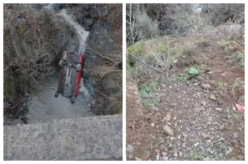Aksident i rëndë në Burrel/ Makina bie nga ura dhe përfundon në humnerë