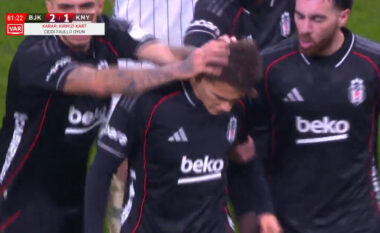 VIDEO/ Debutim i çmendur i Asllanit te Beshiktash, jep asist për golin e fitores dhe del me të kuq në vetëm 5 minuta në fushën e lojës