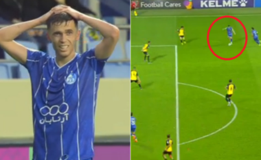 VIDEO/ Specialitet i Jasir Asanit, sulmuesi i Kombëtares tund rrjetën nga distanca dhe nuk u beson syve më pas