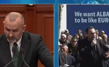 Tubimi i opozitës jashtë parlamentit, Balliu thirrje policisë: Shkoni arrestoni Ballukun, mos pengoni protestuesit