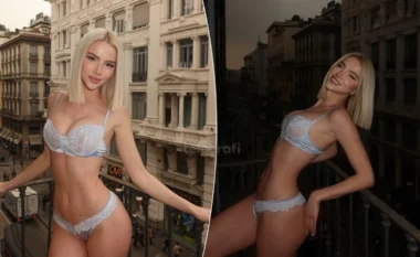 Sara Kolami tërheq vëmendjen nga Milano, teksa pozon në të brendshme