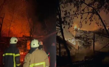 U përfshi nga flakët, shkrumbohet bujtina në Librazhd, shkak një defekt elektrik