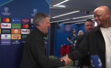 VIDEO/ Momente gazmore mes Luis Enriques dhe Kompani! “A të pëlqeu ndeshja”, trajneri i PSG ngacmon kolegun e tij. Vjen përgjigja epike e belgut