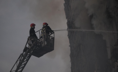 Zjarri në pallatin pranë QSUT/ MIA: Flakët janë vënë në kontroll, por nuk janë shuar plotësisht, po kontrollohet çdo apartament