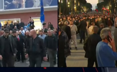 Nis protesta e opozitës/ Berisha del nga selia e PD-së dhe i drejtohet bulevardit