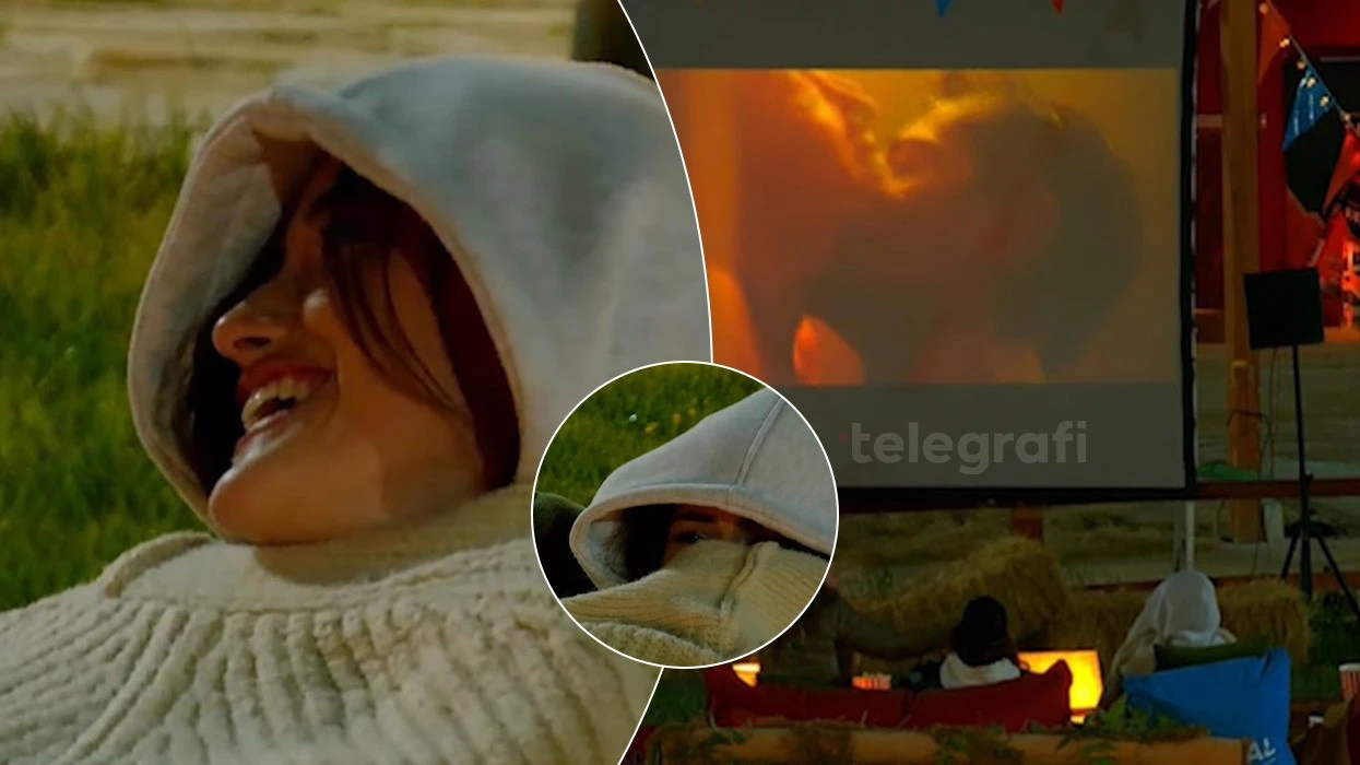 Skena te nxehta në dush nga Indri në filmin  Pasaporta   fermeret ngacmojnë Vanesën  teksa ajo refuzon ta shikojë