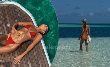 Bella Hadid mahnit me bikini të kuqe në pushime tropikale, supermodelja ndan momente relaksi në rrjetet sociale