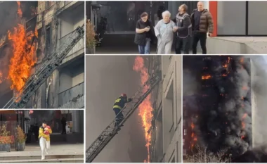 Dhjetëra apartamente të përfshira nga flakët pranë QSUT-së, pamjet çfarë ka mbetur një ditë pas ngjarjes (VIDEO)