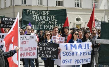 Protestë për 1 Majin në Prishtinë, sindikatat dalin në mbështetje të punëtorëve