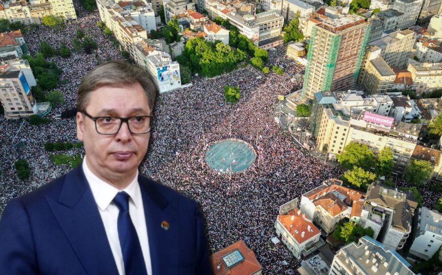 Studentët e Beogradit nuk ndalen  protestojnë sërish kundër Vuçiç  kërkojnë zgjedhje të parakohshme  Ne jemi këtu  Drejtësi për tragjedinë e Novi Sad