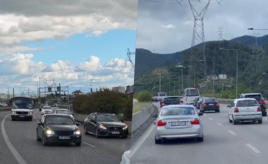 “Verdheblutë pushtojnë Tiranën”/ Autokolona pafund me tifozë nga Elbasani drejt “Air Albania”, gati për Egnatian (VIDEO)