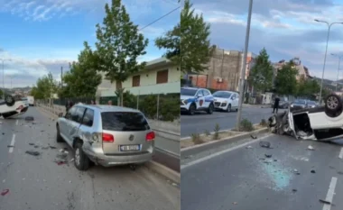 Dy aksidente në Durrës, makina përmbyset në rrugën Spitallë-Porto Romano, babë e bir përfundojnë në spital