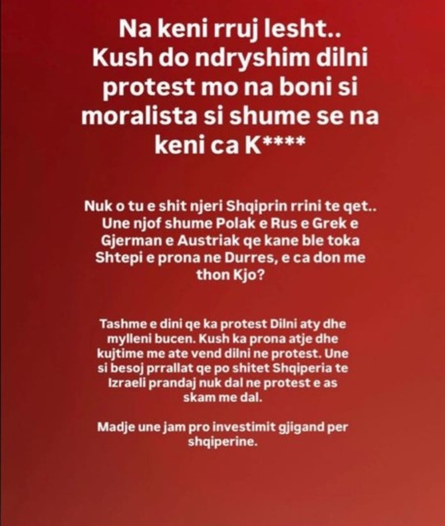 Noizy reagon për protestat për Zvërnecin: Na keni ça k****, nuk kam për të dalë dhe jam pro investimit!