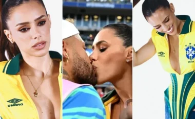 Neymar mungoi në fushë, por partnerja e tij vodhi gjithë vëmendjen në stadium
