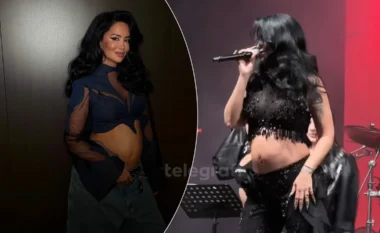Me barkun e rrumbullakosur dhe plot energji, Dafina Zeqiri vazhdon të performojë