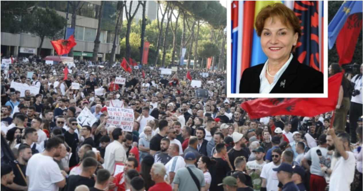 Ish ministrja socialiste Ermelinda Meksi kritikon Ramën  Merret me numrin e protestuesve  por jo me kërkesat e qytetarëve