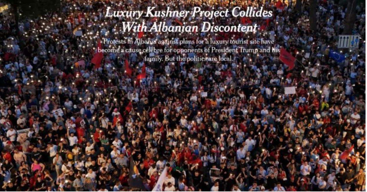 Protests for Rama s Removal   New York Times  Albanians in Revolt Against the Political Caste  Not Against Trump