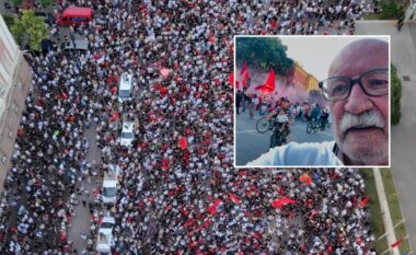 “Rama n’burg”- Aktori i njohur Çun Lajçi përlotet në protestë: Një gjeneratë rinore është çuar në këmbë për t’u kujtuar njerëzve që atdheu nuk është plaçkë tregu!