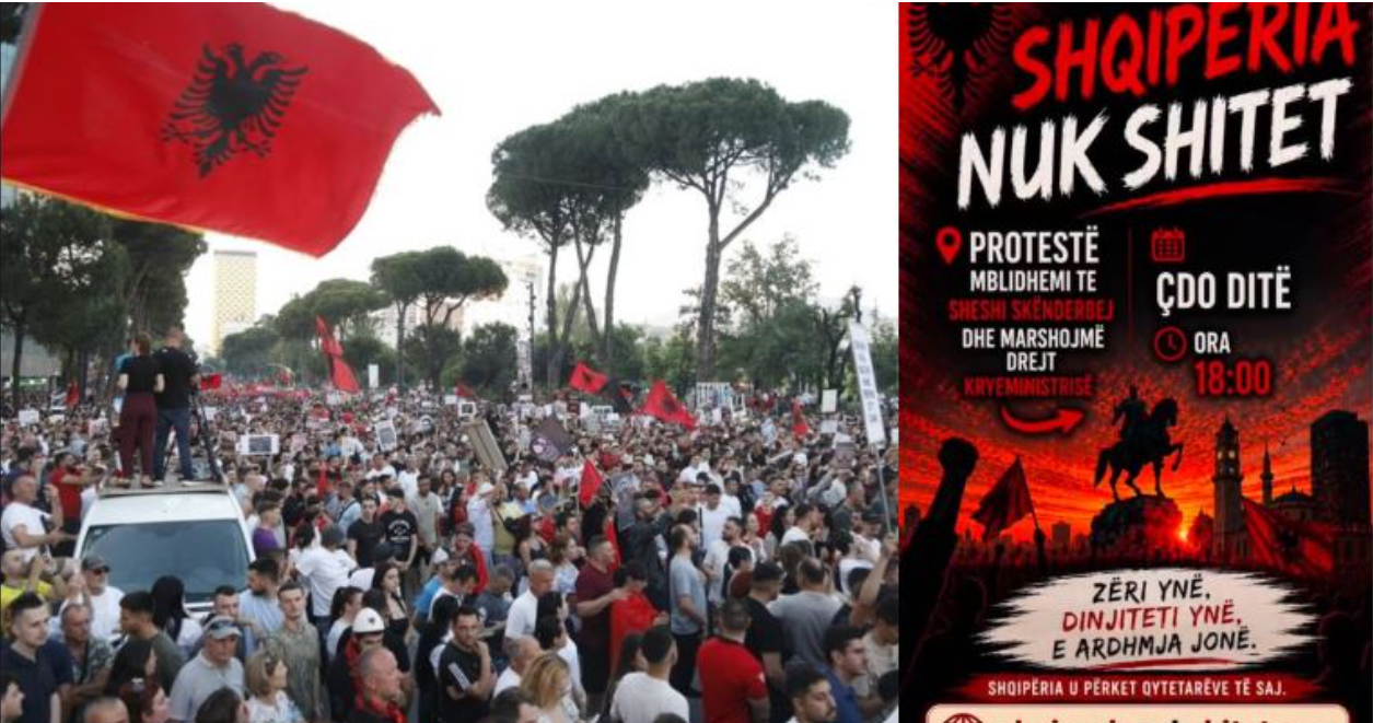 Mbahet sot protesta e 12-të/ Mijëra qytetarë mblidhen sërish para Kryeministrisë për rrëzimin e qeverisë: Rama të dorëhiqet, Shqipëria nuk shitet!