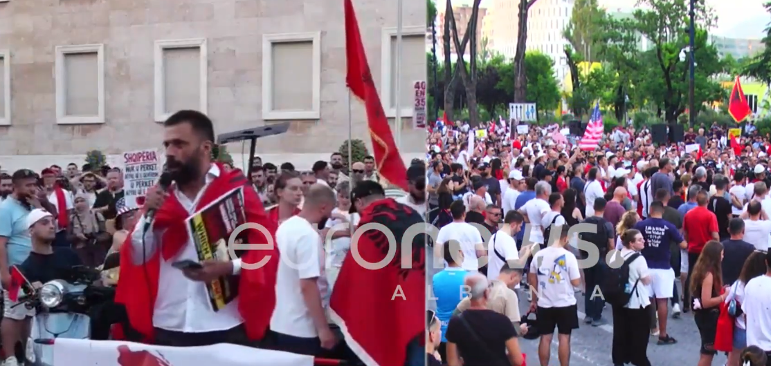 Erlis Sina responds to Rama from the protest  There can be no friendship between us