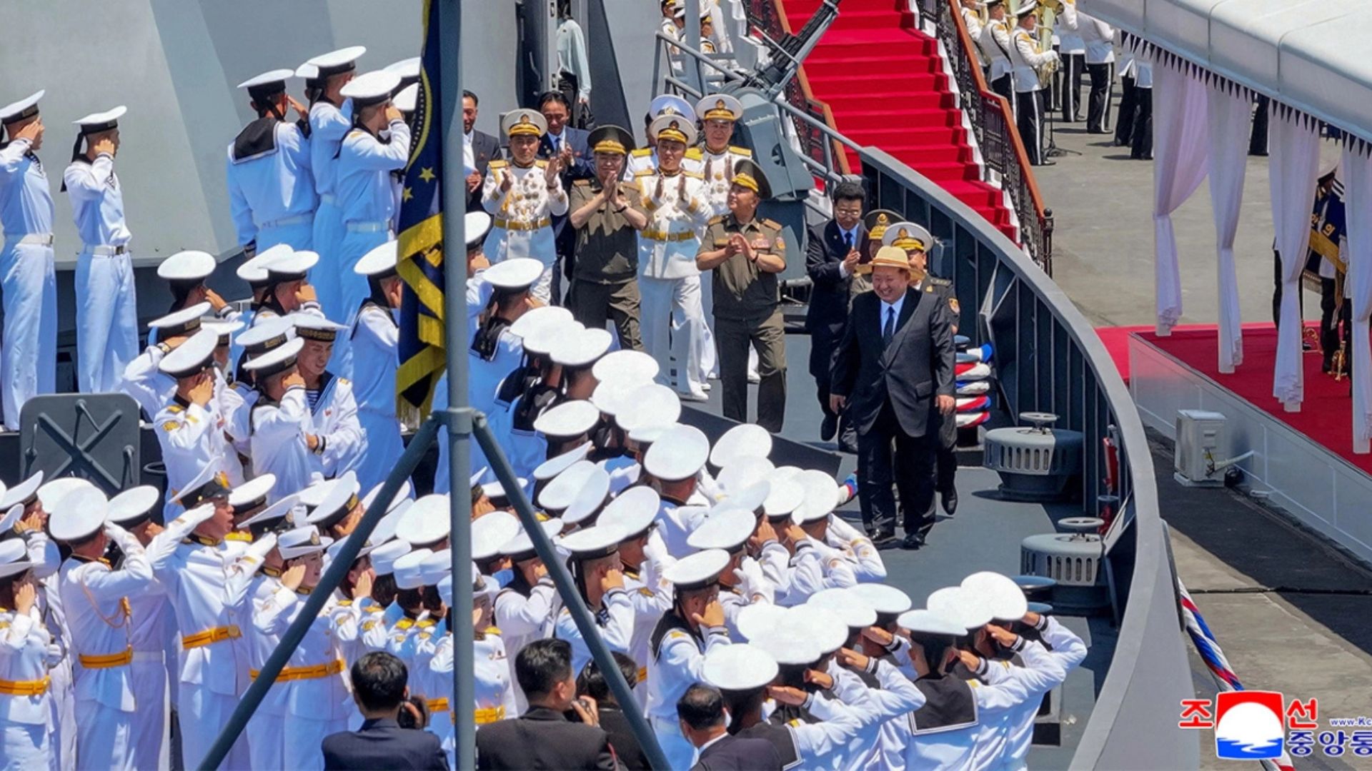 Kim Jong Un announces the advancement of North Korea s navy with nuclear weapons and 10 000 ton warships
