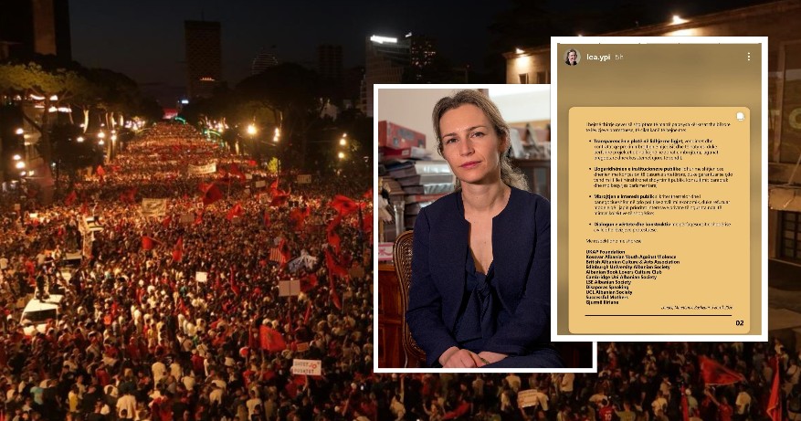Lea Ypi shpërndan letrën e hapur të diasporës shqiptare  Mbështetje prostestave  Kërkojnë transparencë dhe llogaridhënie nga qeveria
