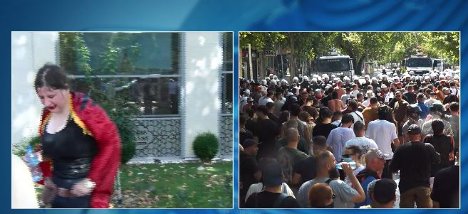 Policia përdor ujë me piper ndaj protestuesve  një vajzë plagoset rëndë në fytyrë