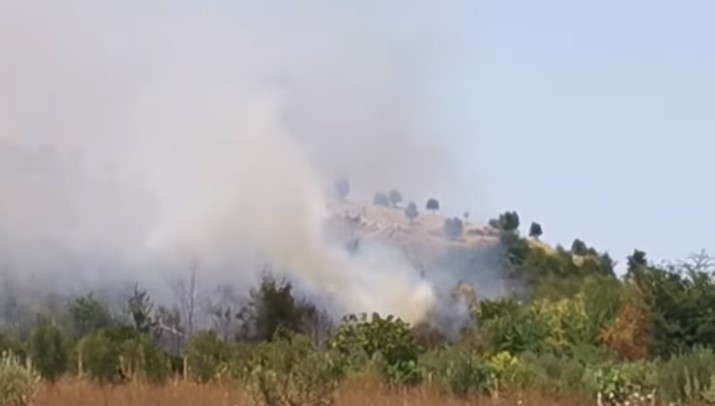 zjarr-ne-gjirokaster-izolohet-flaka-ne-mal-shkrumbohen-3-hektare-me-shkurre-e-barishte-ne-kufirin-mes-golemit-dhe-progonatit