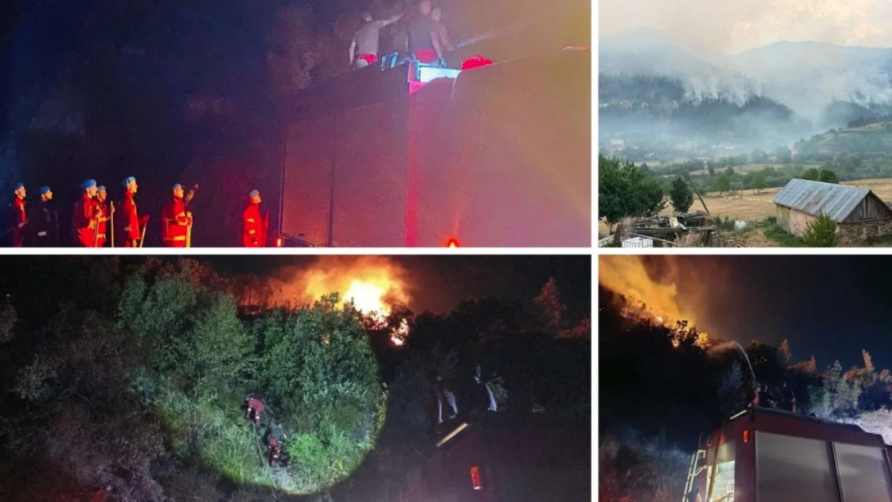 Shtohen zjarret në vend  shkon në 18 numri i vatrave aktive  Katër fshatra të Tiranës me prezencë të flakëve  situatë e vështirë në Lurë