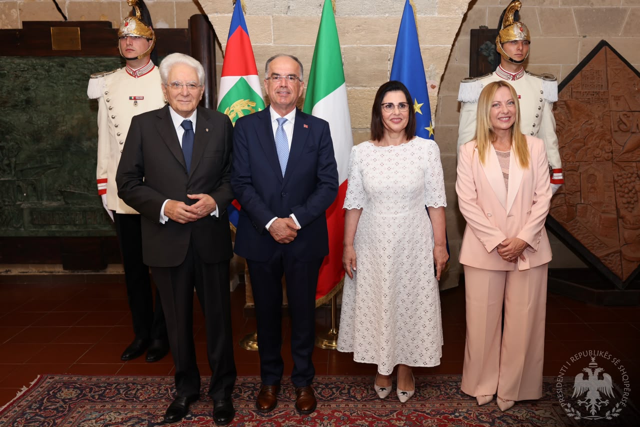 Presidenti Begaj në Itali  Pritet nga Mattarella dhe Meloni  Mbështet kuqezinjtë në Lojërat Mesdhetare
